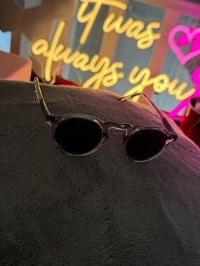 Stylish Kids Round Sunglasses Clear Frame